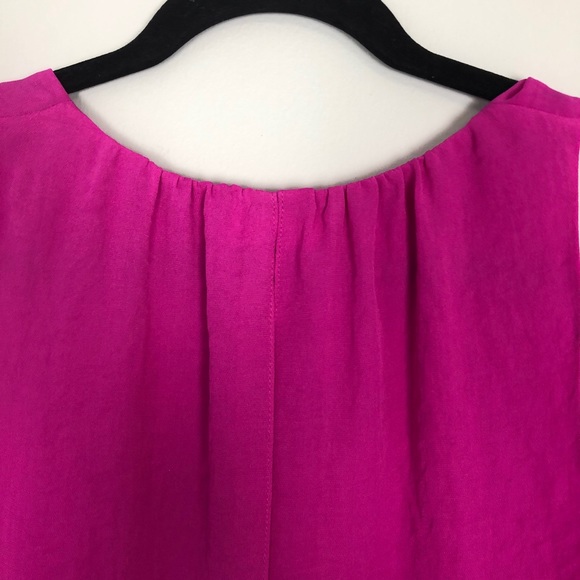 Rebecca Taylor Double Layer Aerin Top Fuchsia - Picture 7 of 11